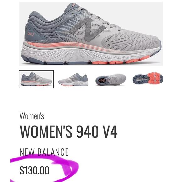 New Balance Women’s 940 V4 Athletic Running Shoes | Fog/Ginger | PRELOVED! - Picture 13 of 16